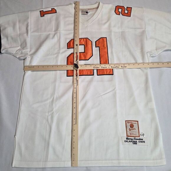 GRIDIRON GREATS BARRY SANDERS 1988 FOOTBALL JERSEY MENS 56 NCAA OKLAHOMA STATE - Picture 7 of 8